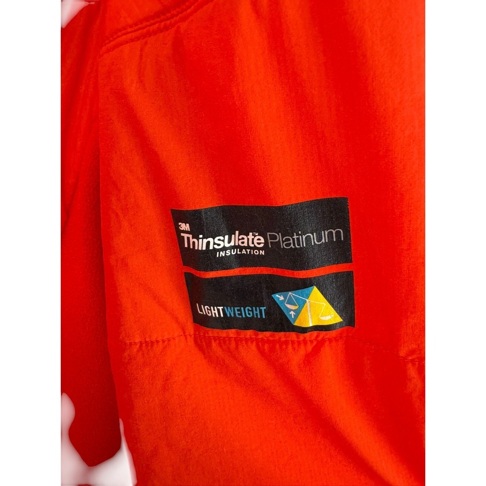 Volkl Men's Orange Pro Insulator Hooded Windproof Jacket Size Small READ - Picture 8 of 11